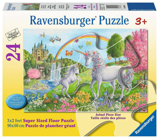 Prancing Unicorns 24 Piece Floor Puzzle by Ravensburger - 1
