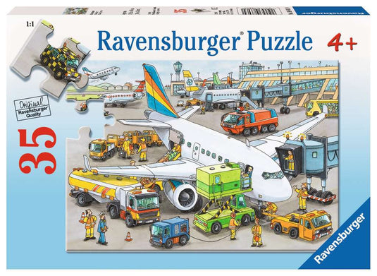 Busy Airport 35 Piece Jigsaw Puzzle by Ravensburger - 1