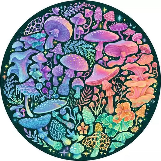 Mushrooms Round 500 Piece Jigsaw Puzzle by Ravensburger - 2