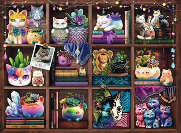 Cubby Cats and Succulents 500 Piece Jigsaw Puzzle by Ravensburger