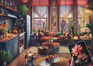 Cozy Boho Studio Large Format 500 Piece Jigsaw Puzzle by Ravensburger
