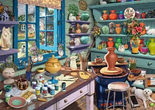 Pottery Studio Sanctuary 500 Piece Jigsaw Puzzle by Ravensburger - 2