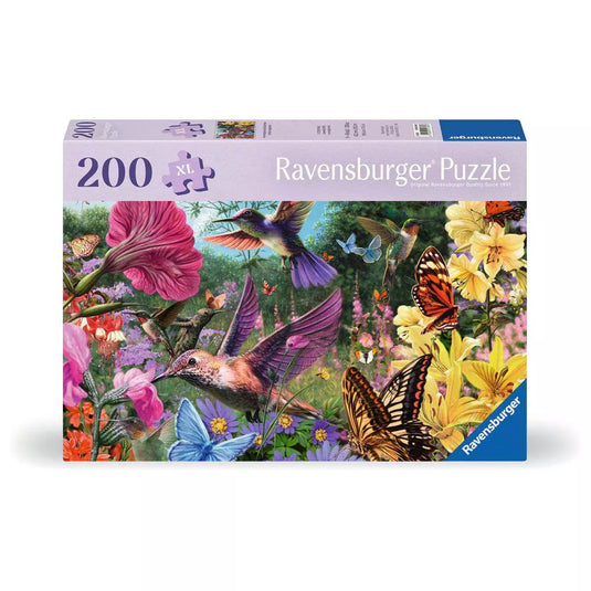Hummingbirds & Butterflies 200 Piece Jigsaw Puzzle by Ravensburger - 1