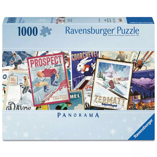 Vintage Ski Posters 1000 Piece Jigsaw Puzzle by Ravensburger