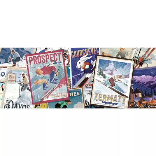 Vintage Ski Posters 1000 Piece Jigsaw Puzzle by Ravensburger