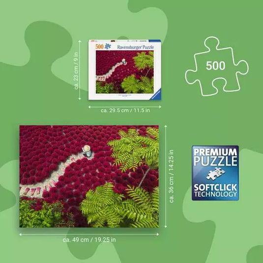 A Sea of Red 500 Piece Jigsaw Puzzle by Ravensburger