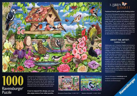 The Bird Table 1000 Piece Jigsaw Puzzle by Ravensburger