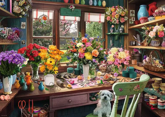 Flower Arranger's Shed 1000 Piece Jigsaw Puzzle by Ravensburger