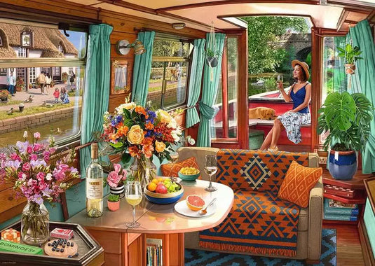 Canal Boat 1000 1000 Piece Jigsaw Puzzle by Ravensburger