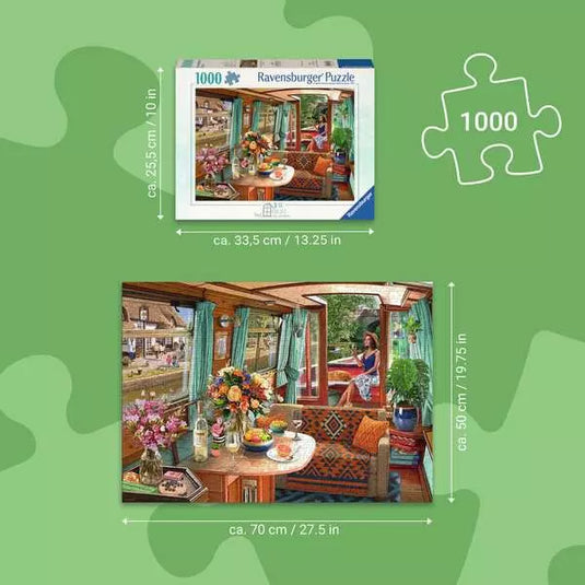 Canal Boat 1000 1000 Piece Jigsaw Puzzle by Ravensburger