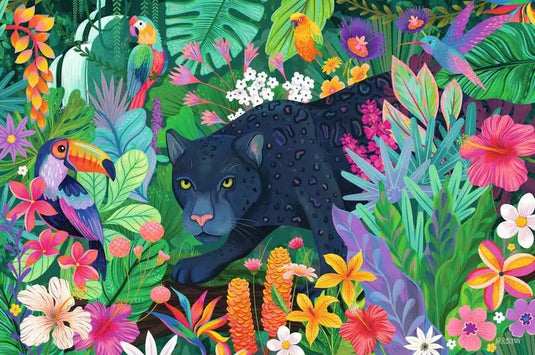 Panther in Flowery Jungle 3000 Piece Jigsaw Puzzle by Ravensburger