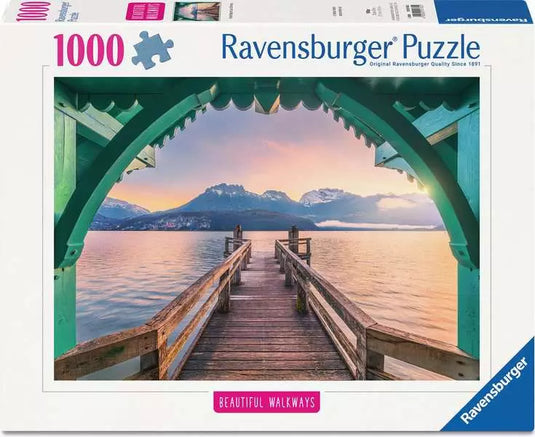 Footbridge at Lac dannecy 1000 Piece Jigsaw Puzzle by Ravensburger