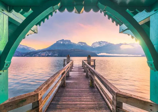Footbridge at Lac dannecy 1000 Piece Jigsaw Puzzle by Ravensburger
