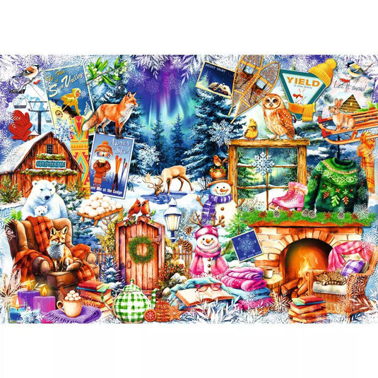 Winter Mountain Village 500 Piece Jigsaw Puzzle by Ravensburger