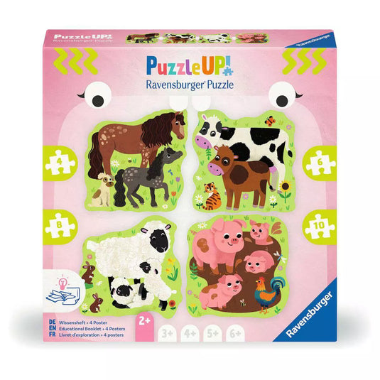 Puzzle Up Farm Animals 4/6/8/10 Piece Jigsaw Puzzle by Ravensburger - 1