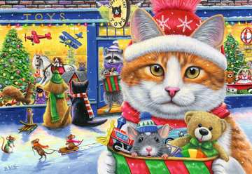 Christmas Kitties 24 Piece Jigsaw Puzzle Set by Ravensburger