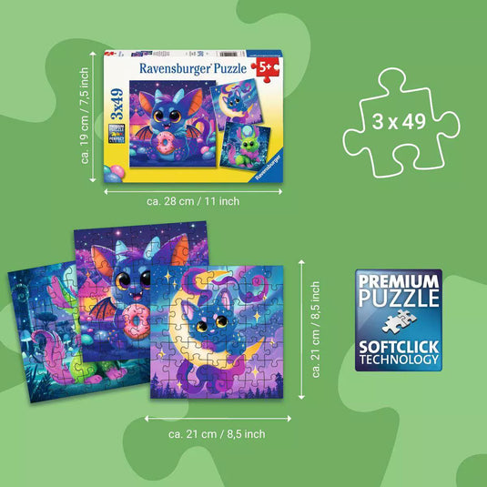 Little Demons 3x 49 Piece Jigsaw Puzzle by Ravensburger