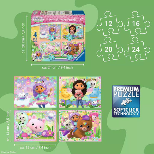 Gabby's Dollhouse 12/16/20/ 24 Piece Jigsaw Puzzle by Ravensburger