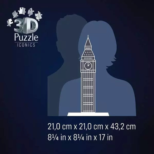 Iconics 3D Big Ben Night Ed 216 Piece Jigsaw Puzzle by Ravensburger