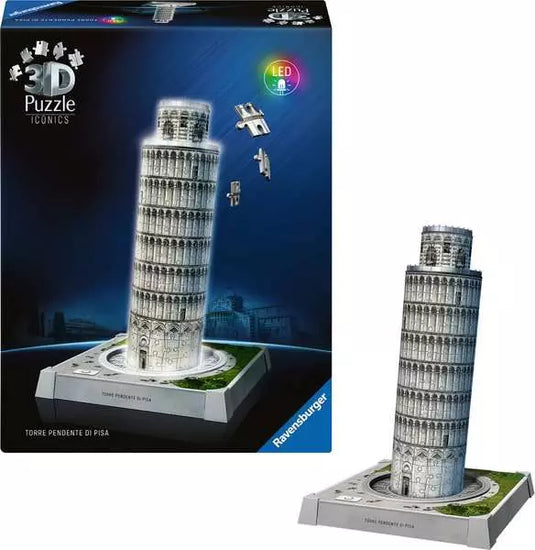 Iconics 3D Tower of Pisa Night 216 Piece Jigsaw Puzzle by Ravensburger