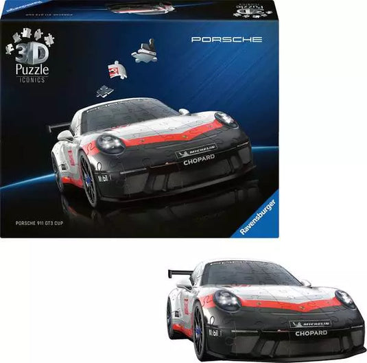 Iconics 3D Porsche 911 GT3 Cup 108 Piece 3D Jigsaw Puzzle by Ravensburger