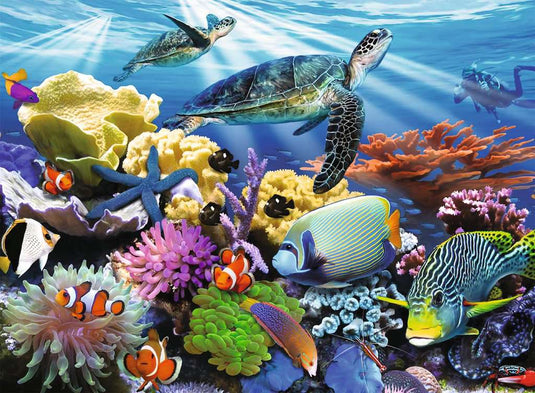 Ocean Turtles 200 Piece Jigsaw Puzzle by Ravensburger - 2