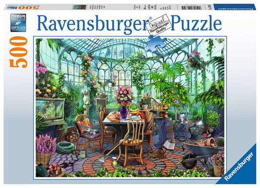 Greenhouse Morning 500 Piece Jigsaw Puzzle by Ravensburger - 2