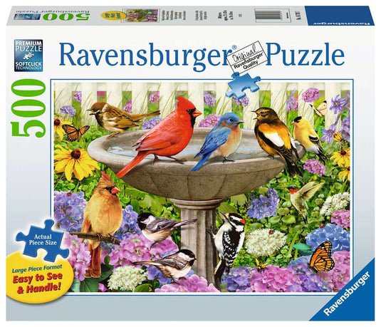 At the Birdbath 500 Piece Large Format by Ravensburger - 1