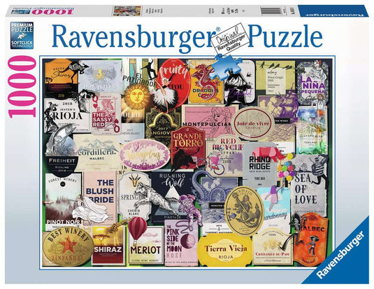 Wine Labels 1000 Piece Jigsaw Puzzle - 1