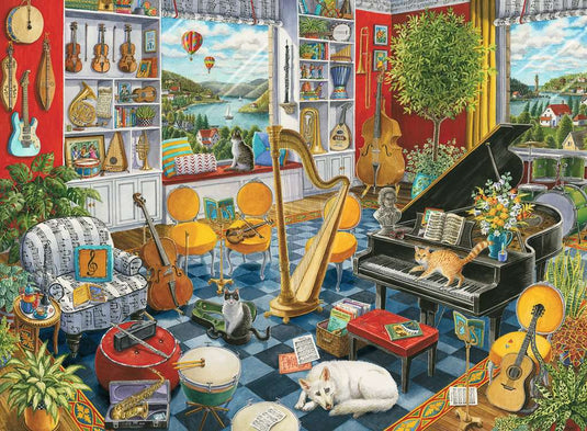 The Music Room 500 Piece Jigsaw Puzzle - 2