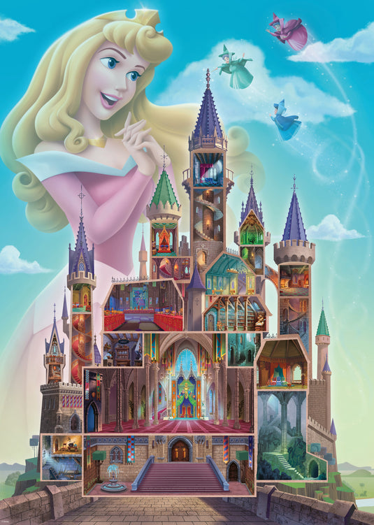 Disney: Aurora Castle 1000 Piece Jigsaw Puzzle by Ravensburger - 1