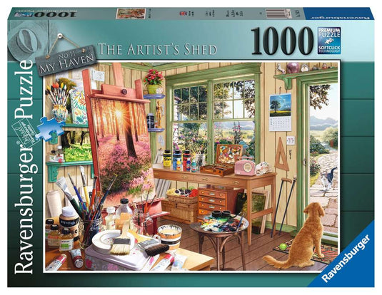 The Artist's Shed 1000 Piece Jigsaw Puzzle by Ravensburger - 1