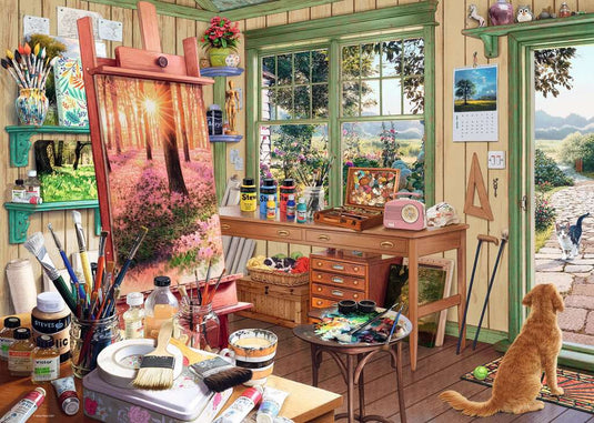 The Artist's Shed 1000 Piece Jigsaw Puzzle by Ravensburger - 2