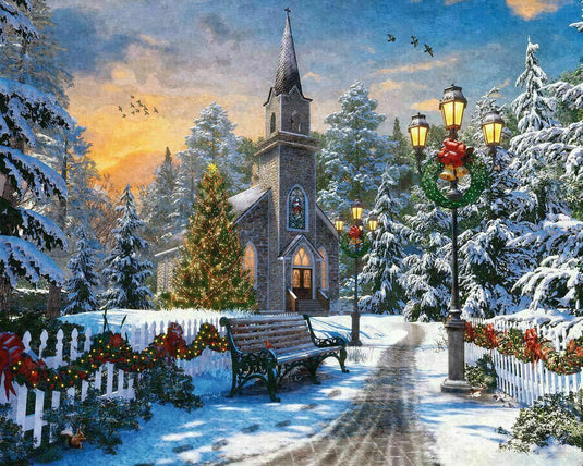 Holiday Church 1000 Piece Jigsaw Puzzle by Springbok