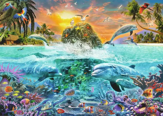 The Underwater Island 1000 Piece Jigsaw Puzzle by Ravensburger - 1