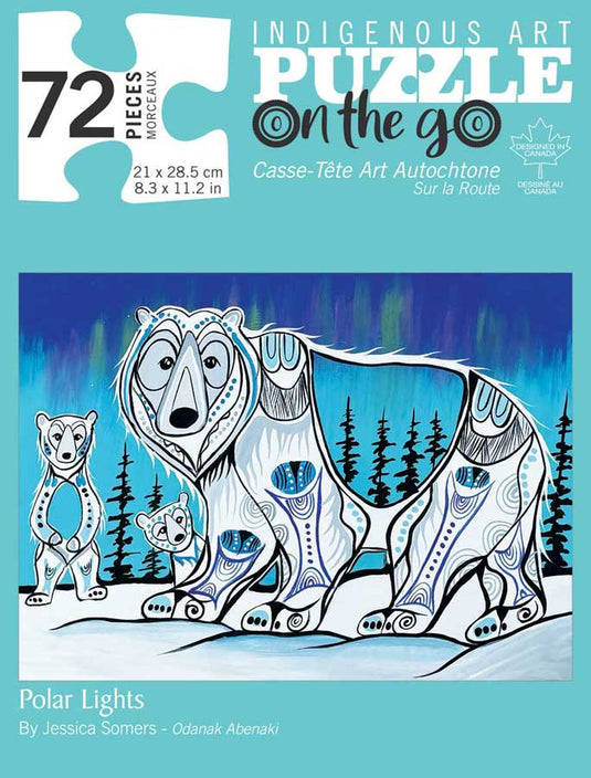 Polar Lights (Odanak Abenaki Tribe) 72 Piece Jigsaw Puzzle by The Indigenous Collection - 1