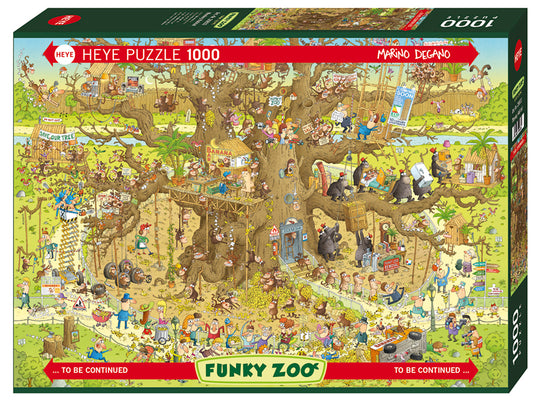 Funky Zoo: Monkey Habitat 1000 Piece Jigsaw Puzzle by Heye