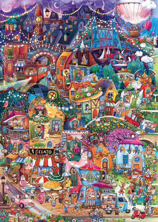 Good Evening!, Berman 1000 Piece Jigsaw Puzzle by Heye - 2