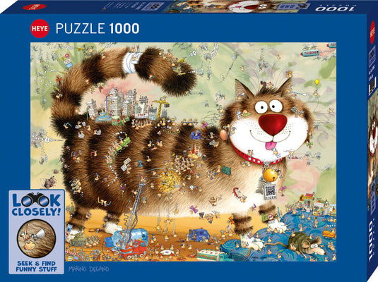 At the Cat, Look Closely! 1000 Piece Jigsaw Puzzle by Heye - 1