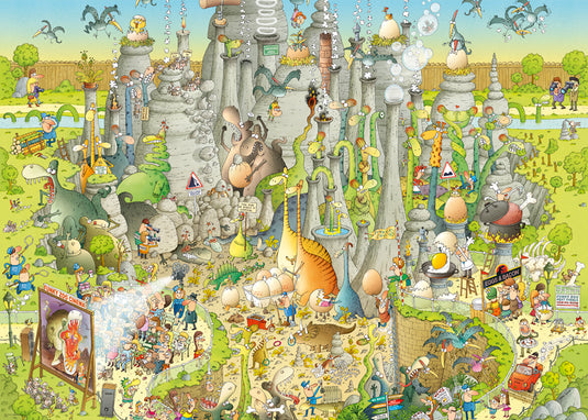 Funky Zoo: Jurassic Habitat 1000 Piece Jigsaw Puzzle by Heye