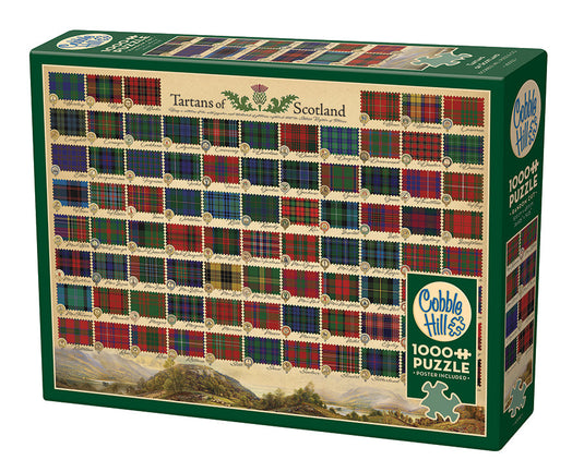 Tartans of Scotland 1000 Piece Jigsaw Puzzle by Cobble Hill - 1