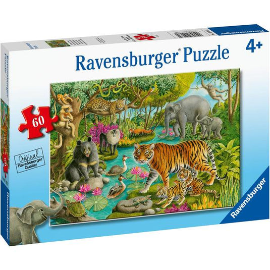 Animals of India 60 Piece Jigsaw Puzzle by Ravensburger - 1