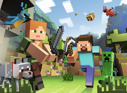 Minecraft 4x100 Piece Jigsaw Puzzle by Ravensburger