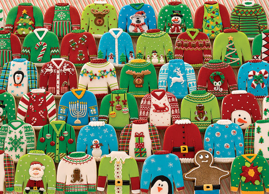 Ugly Xmas Sweaters 1000 Piece Jigsaw Puzzle by Cobble Hill - 2