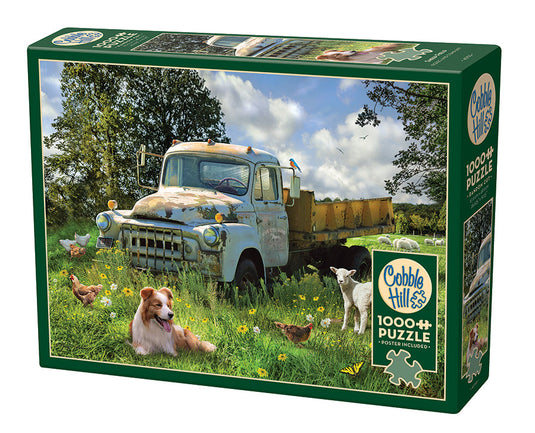 Sheep Field 1000 Piece Jigsaw Puzzle by Cobble Hill - 1