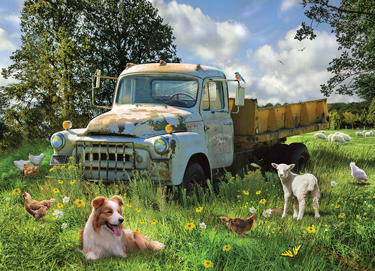 Sheep Field 1000 Piece Jigsaw Puzzle by Cobble Hill - 2