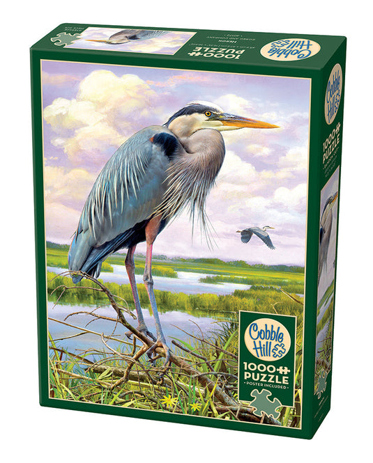 Heron 1000 Piece Jigsaw Puzzle by Cobble Hill - 1