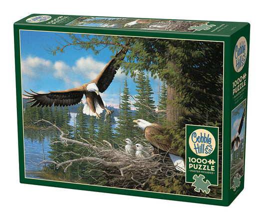 Nesting Eagles 1000 Piece Jigsaw Puzzle by Cobble Hill - 1