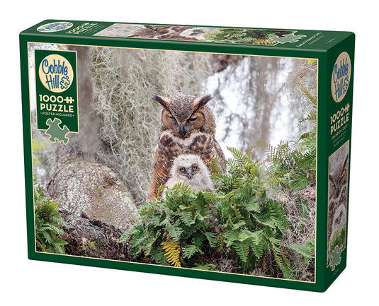 Great Horned Owl 1000 Piece Jigsaw Puzzle by Cobble Hill - 1