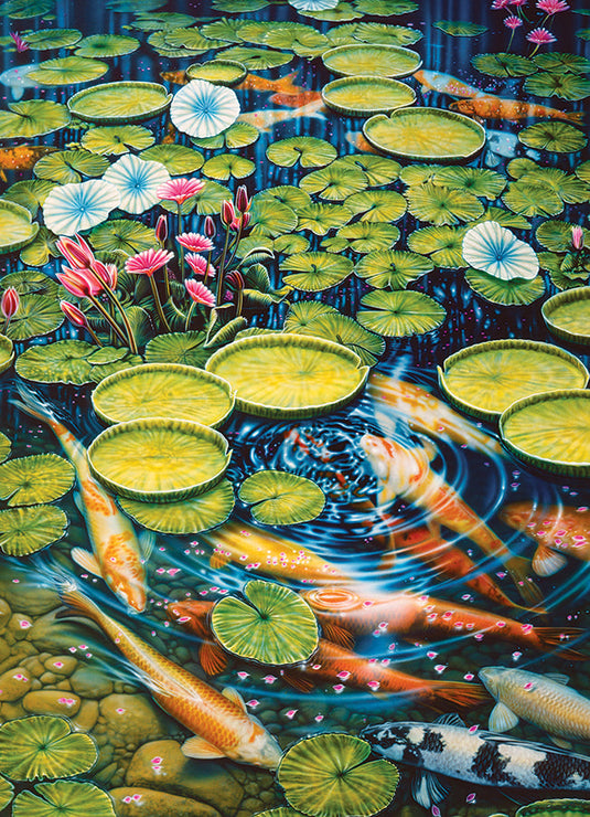 Koi Pond 1000 Piece Jigsaw Puzzle by Cobble Hill - 2